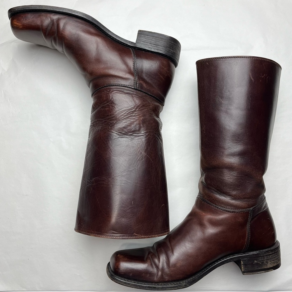 Bottega Veneta Dark Brown Leather Boots - Picture 6 of 16